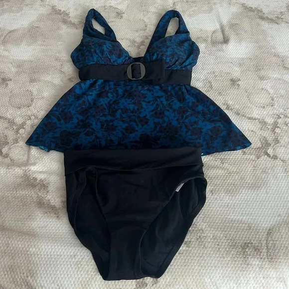 Amoressa Flower Fair Camellia Tankini Top and Bimini Bottom Size 6 - Picture 10 of 12